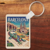 Porte-clés Barcelone Espagne (Verso)
