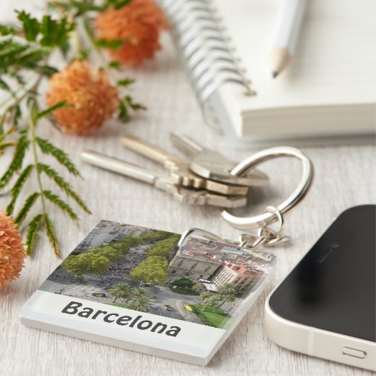 Porte-clés Barcelone, Espagne (Devant Droit)