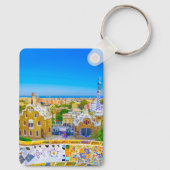 Porte-clés Barcelone, Espagne - Parc Guell Mosaïque Classique (Verso)