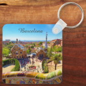 Porte-clés Barcelone, Park Guell (Verso)