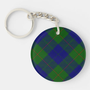 Porte-clés Barclay clan tartan bleu vert plaid
