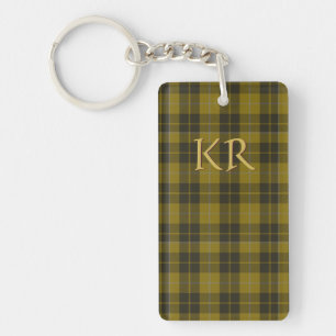 Porte-clés Barclay Tartan avec Initiales, Plaid écossais