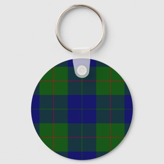 Porte-clés Barclay tartan bleu vert plaid (Recto)
