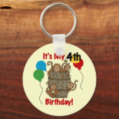 Porte-clés Baril des singes 4e anniversaire (Recto)