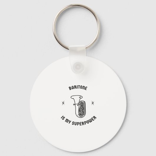 Porte-clés Baritone est ma superpuissance (Recto)