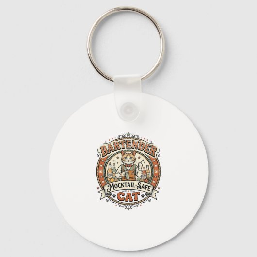 Porte-clés Barman Mocktail-Safe Chat Barman Mocktail-Saf (Recto)