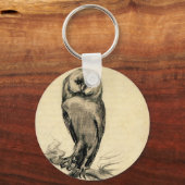Porte-clés Barn Owl vu du front par Vincent van Gogh (Recto)