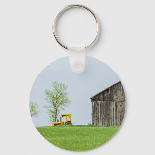 Porte-clés Barn Scene With Tractor