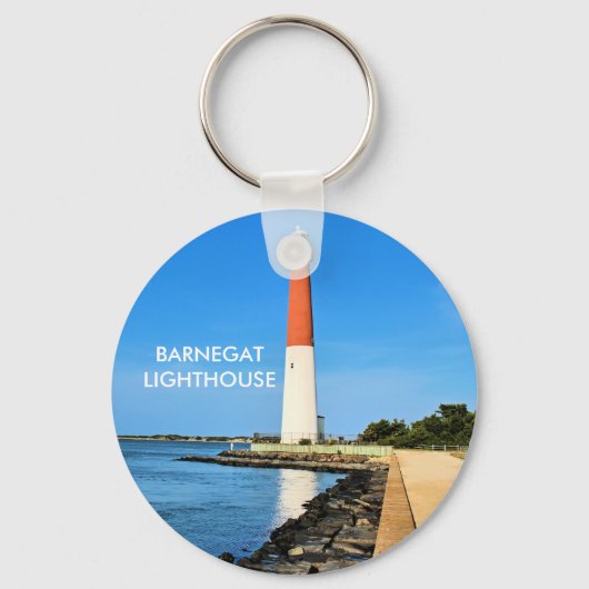 Porte-clés Barnegat Lighthouse, New Jersey Button Porte - clé (Recto)