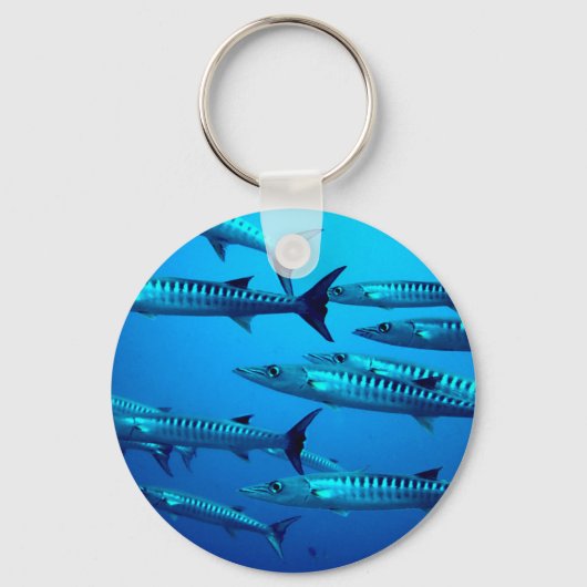 Porte-clés barracuda plongée mer profonde océan eau tropicale (Recto)