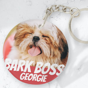 Porte-clés Barre Boss Animal Chien Photo Cool moderne Simple