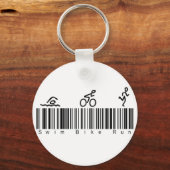 Porte-clés Barre Code Swim Bike Run (Recto)