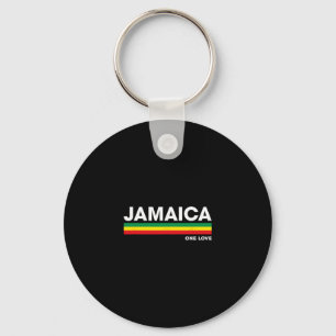 Porte-clés Barres de couleur reggae rétro jamaïcaines Vacance