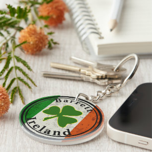 Porte-clés Barrett Gold Trimmed Shamrock personnalisé