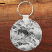 Porte-clés Basalt Lava Rocks dans le désert, noir et blanc Ph (Recto)