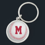 Porte-clés Baseball<br><div class="desc">Bague à clé de base-ball monogrammé.</div>
