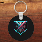 Porte-clés Baseball Accueil Plate Driys Baseball Bat (Recto)