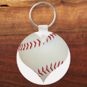 Porte-clés Baseball Américain En Forme De Coeur (Recto)