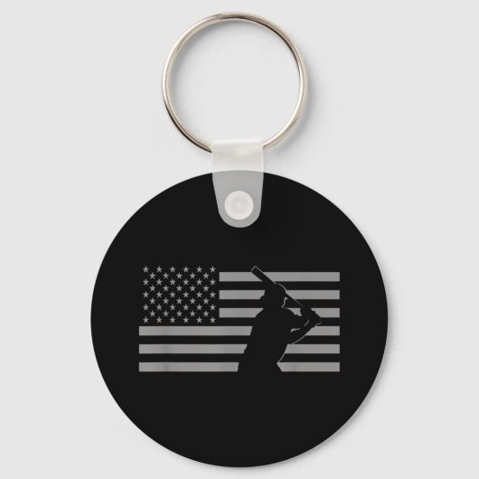 Porte-clés Baseball américain États-Unis Drapeau Baseball (Recto)
