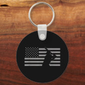 Porte-clés Baseball américain États-Unis Drapeau Baseball (Recto)