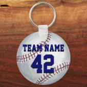 Porte-clés Baseball avec nom et numéro (Recto)
