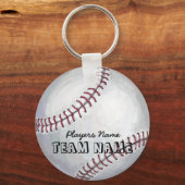 Porte-clés Baseball avec nom et numéro (Recto)
