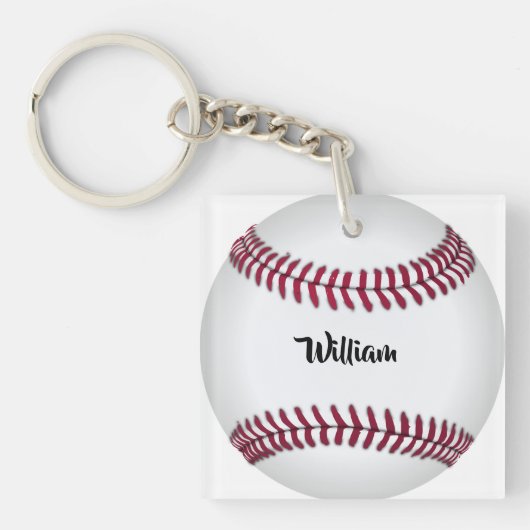 Porte-clés Baseball avec nom personnalisé (Devant)