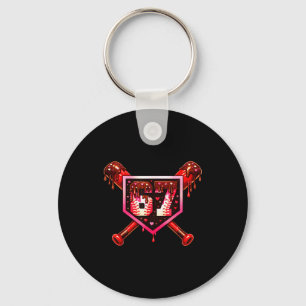 Porte-clés Baseball Chocolate Drip 67 Saint-Valentin Amour Co