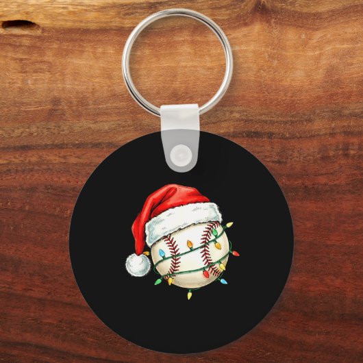 Porte-clés Baseball Christmas Shirt Funny Santa Hat Srt Men K (Recto)