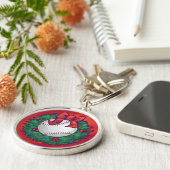 Porte-clés Baseball en couronne rouge (Côté)