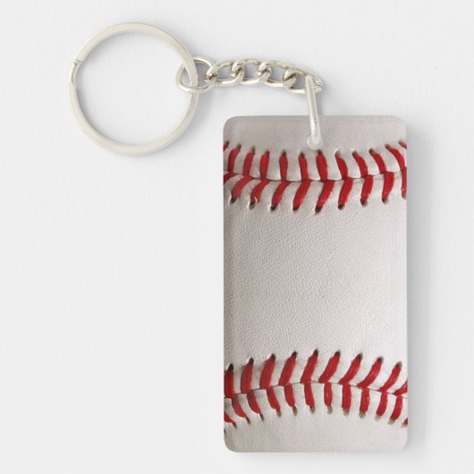 Porte-clés Baseball et Softball Classiques Couture Rouge (Devant)