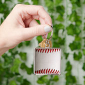 Porte-clés Baseball et Softball Couture Rouge (main)