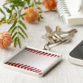 Porte-clés Baseball et Softball Couture Rouge (Côté)
