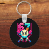 Porte-clés Baseball Ice Cream Drip Number 67 Six Seven Meme 6 (Recto)