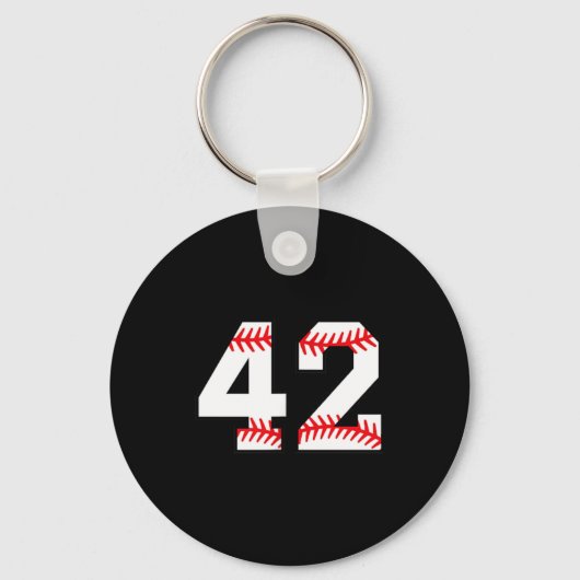 Porte-clés Baseball numéro 42 1 (Recto)