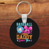 Porte-clés Baseball Or Bows Your Daddy Loves You Gender Revea (Recto)