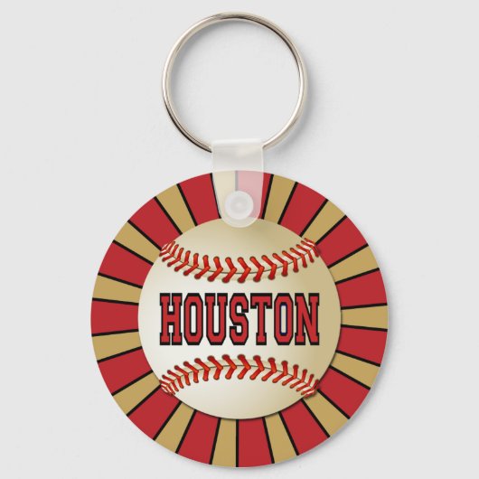 PORTE-CLÉS BASEBALL RETRO HOUSTON (Recto)