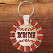 PORTE-CLÉS BASEBALL RETRO HOUSTON (Recto)