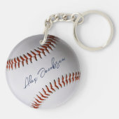Porte-clés Baseball Signé Personnalisé (Dos)