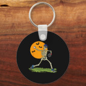 Porte-clés Baseball Skeleton Halloween Hommes garçons Basebal (Recto)