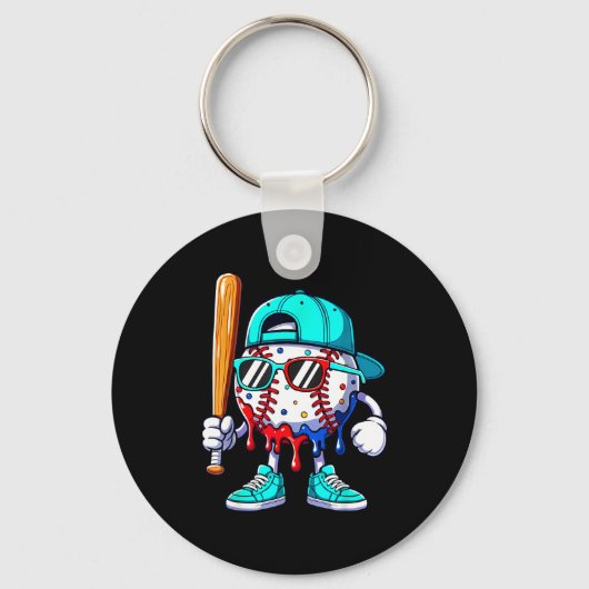 Porte-clés Baseball Sts Dégoulinant de Glace Garçon de Style (Recto)