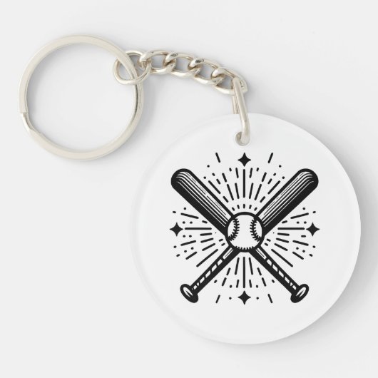 Porte-clés baseball vintage (Devant)