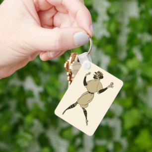 Porte-clés Baseball vintage, Joueur Victorien De Baseball