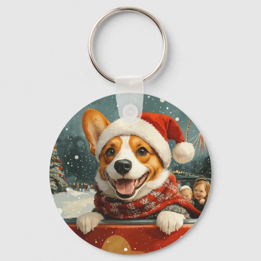 Porte-clés Basenji Dog Roller Dessous de verre Noël (Recto)