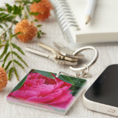 Porte-clés Bashful Pink Peony (Devant Droit)