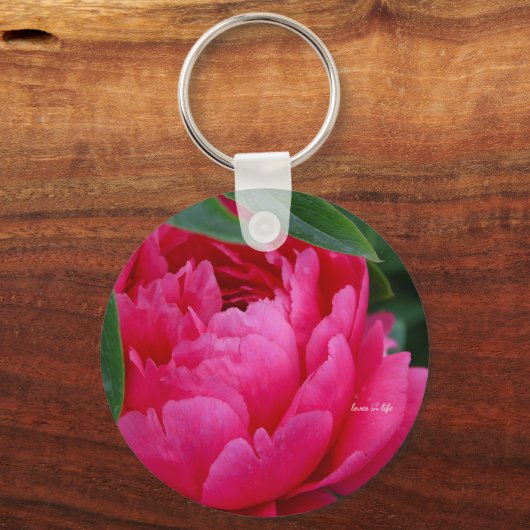 Porte-clés Bashful Pink Peony (Recto)