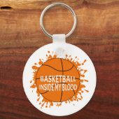 Porte-clés Basket-ball à l'intérieur de mon cercle sanguin (Verso)