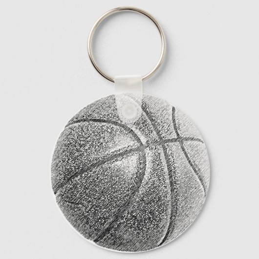 Porte-clés Basket-ball avec effet crayon (Recto)