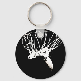 Porte-clés Basket-ball Black White Pop Art