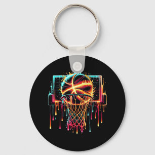 Porte-clés Basket-ball coloré goutte couleur Splash Hoop Net